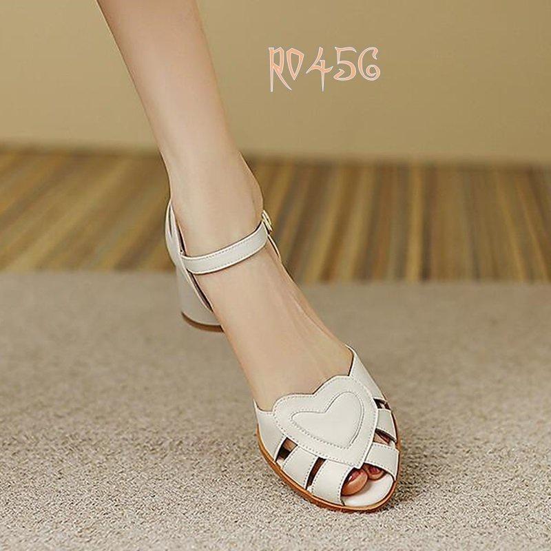 Giày sandal nữ cao gót 5 phân hàng hiệu rosata màu trắng ro456 - HÀNG VIỆT NAM CHẤT LƯỢNG QUỐC TẾ