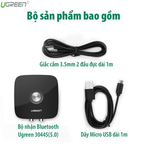 Wireless Bluetooth 4.1 Receiver Audio Adapter Ugreen 30445-Hàng Chính Hãng