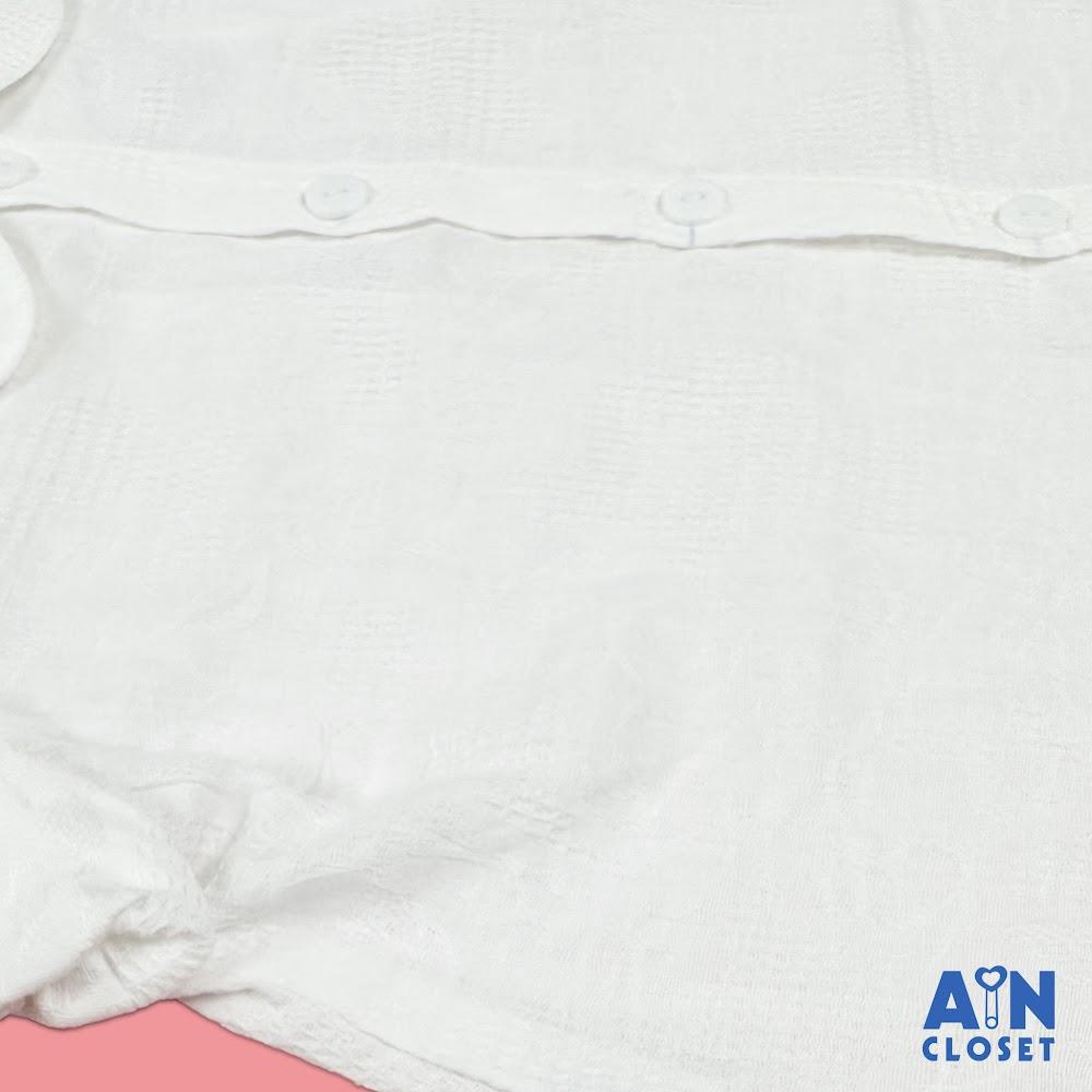 Áo Sơ mi Trắng Ngắn tay bé gái họa tiết Cổ Cánh Bướm Cotton dệt. - AICDBGGJIU61 - AIN Closet