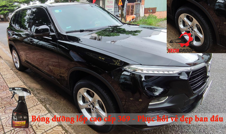 Dưỡng bóng lốp xe hơi cao cấp Techgroup 369