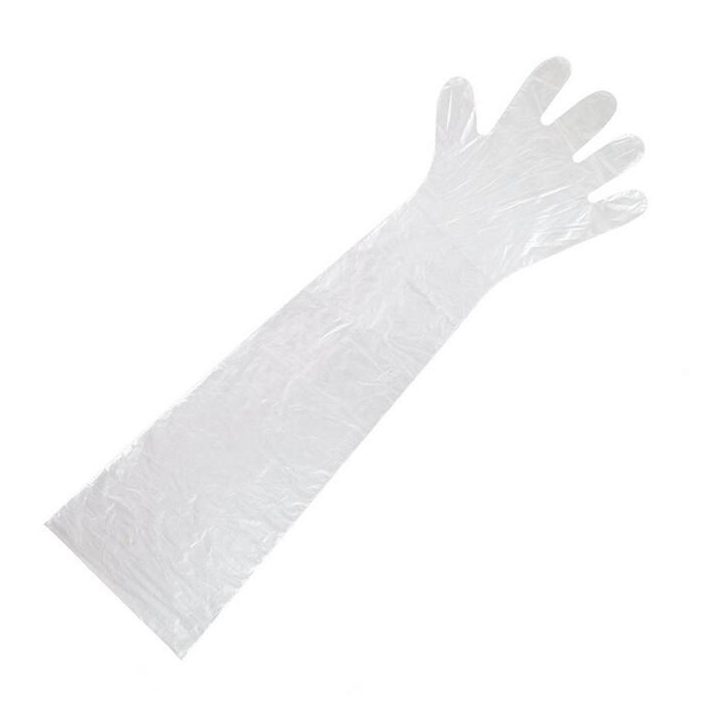 100pcs Long Arm Length Disposable Pond/Aquarium Veterinary Gloves 86x26.5cm