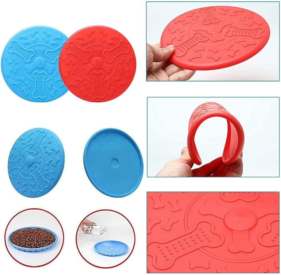 Đĩa cho chó, 2 chiếc đĩa nhựa cho chó, đĩa nhựa đồ chơi cho chó, đĩa nhựa đồ chơi cho chó, dùng để huấn luyện chó, các hoạt động ngoài trời cho chó lớn
