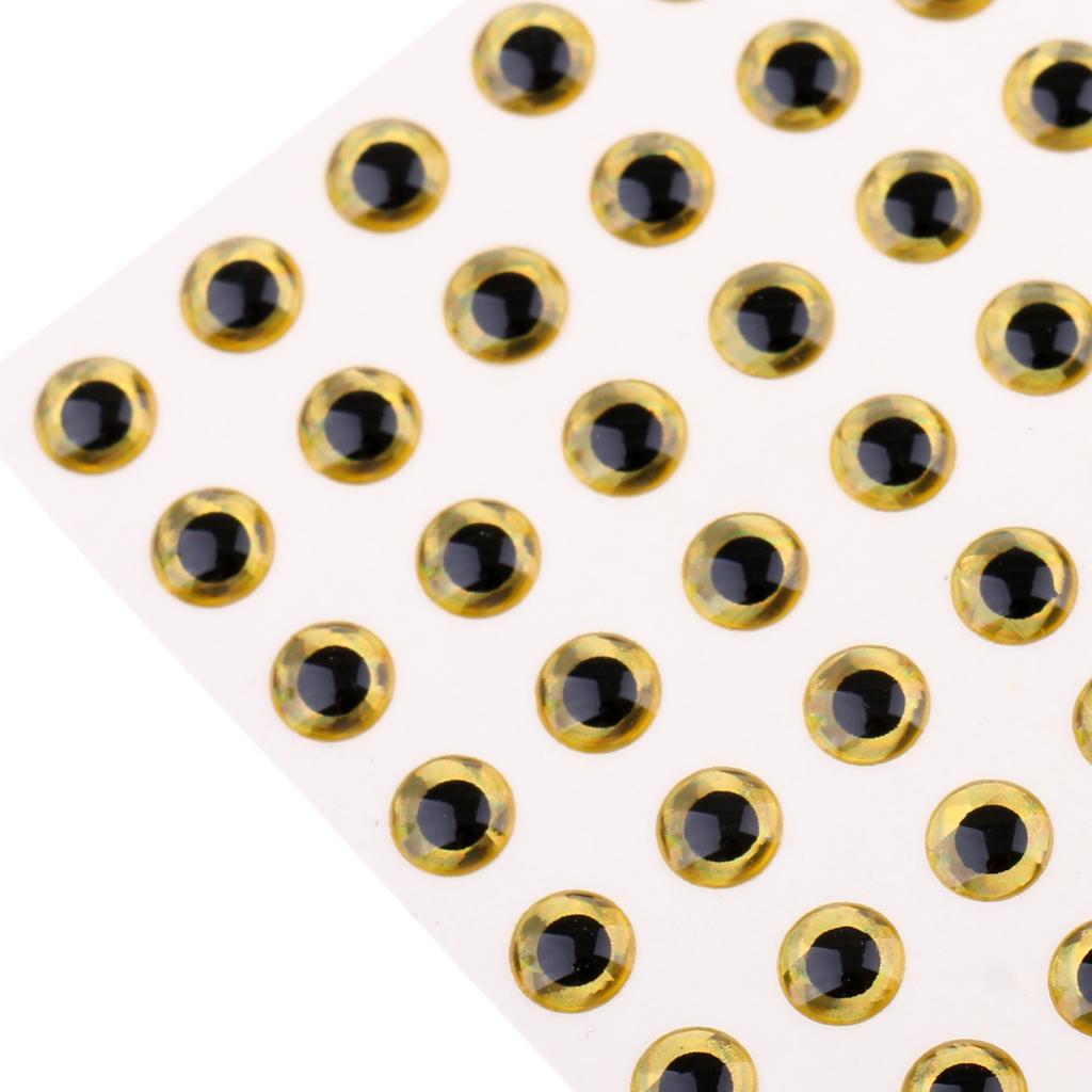 100pcs Fishing Lure Eyes 3D Holographic Eyes 3D Fish Eyes for Lures