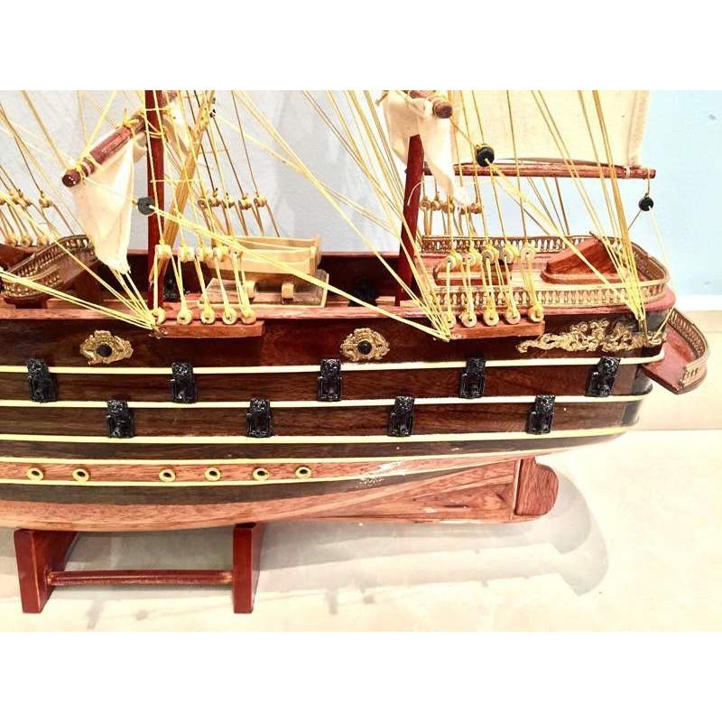 Mô Hình Thuyền Buồm NAPOLEON - Loại I - Dài 78cm-thân thuyền dài 60cm