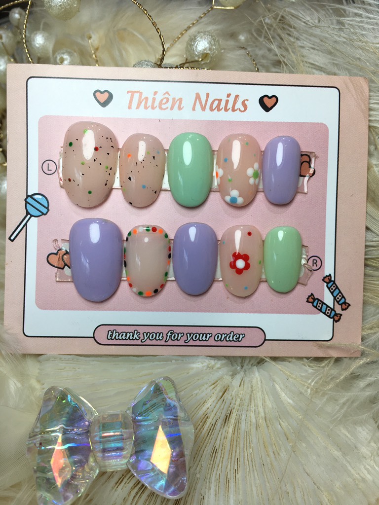 NAILBOX _MẪU NAIL THIẾT KẾ TẶNG KÈM KEO DŨA [ NAIL 512 ] có nhận làm theo yêu cầu