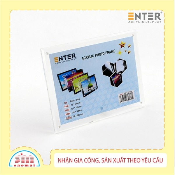 Khung hình mica cao cấp FR04 15x20cm mica 5mmx2