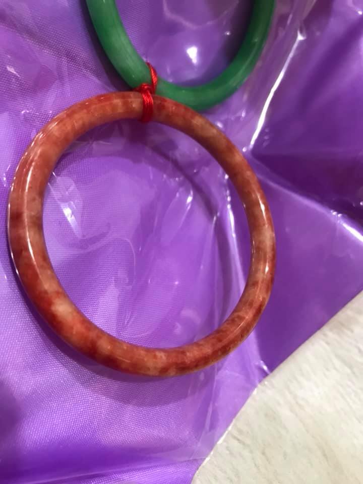 1 CHIẾC VÒNG LẺ ĐÁ CẨM THẠCH ĐỎ CAM BÔNG 49MM CỌNG TRÒN Size VÒNG NHỎ 49MM x Dầy 5mm NỮ Mệnh Hoả Thổ 40kg-49kg Ạ