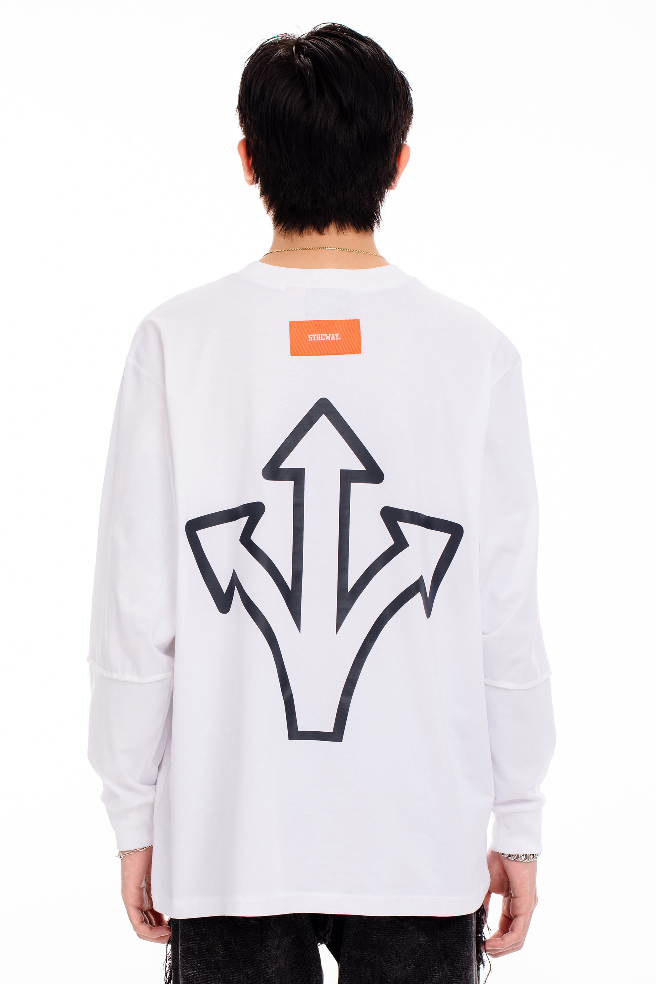 Áo Thun 5THEWAY Tay Dài Trắng aka 5THEWAY /YILAC/ SQUARE LONG SLEEVE TEE in WHITE