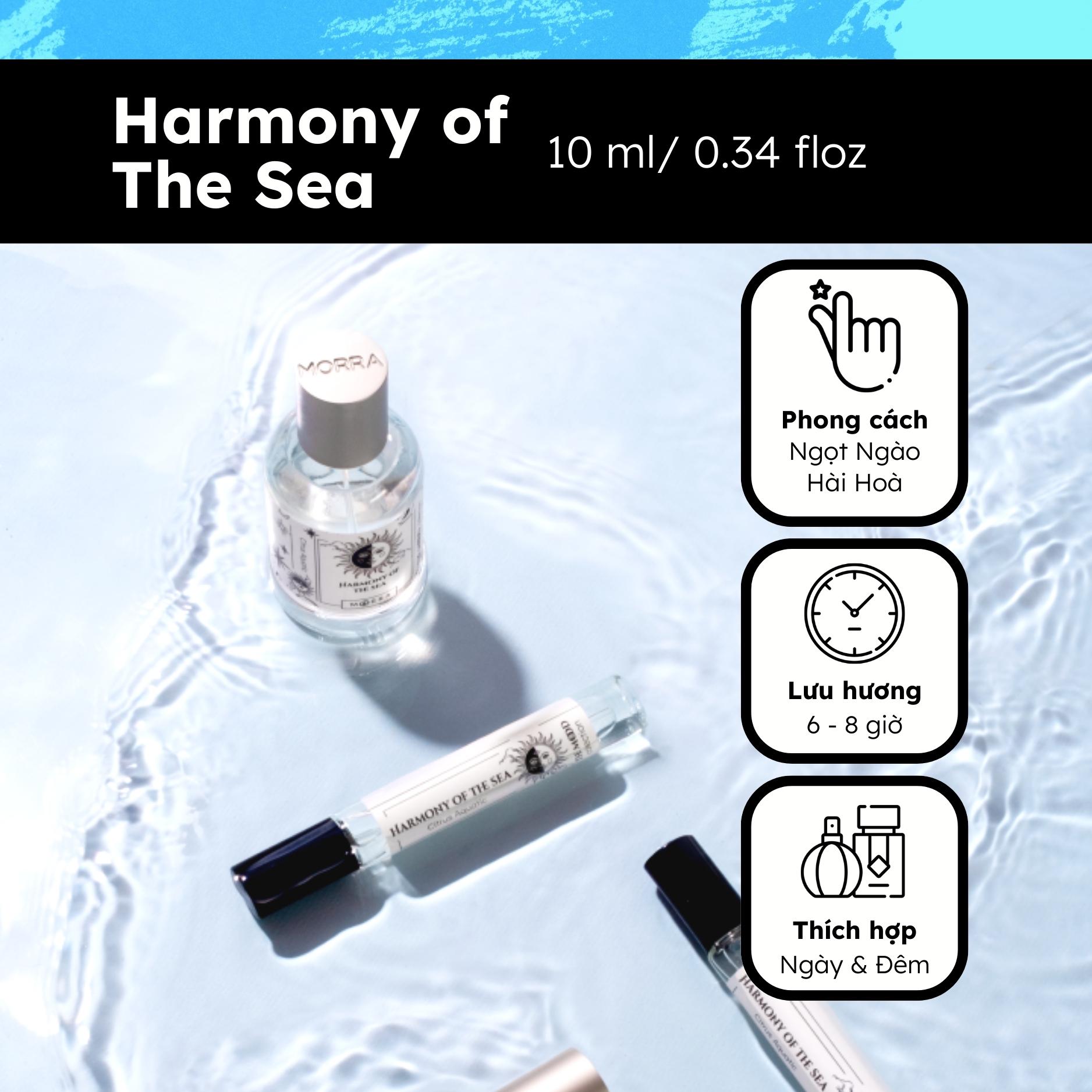 Nước Hoa Nam Nữ Morra Harmony Of The Sea Hương Thơm Tươi Mát, Ngọt Ngào Hài Hoà Dung Tích 10ml