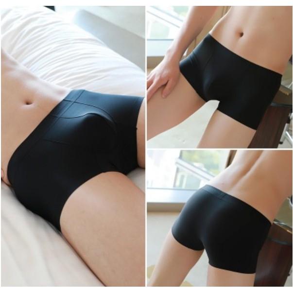 Quần lót đùi nam thun lạnh QMEN, quần boxer nam không đường may không viền cao cấp