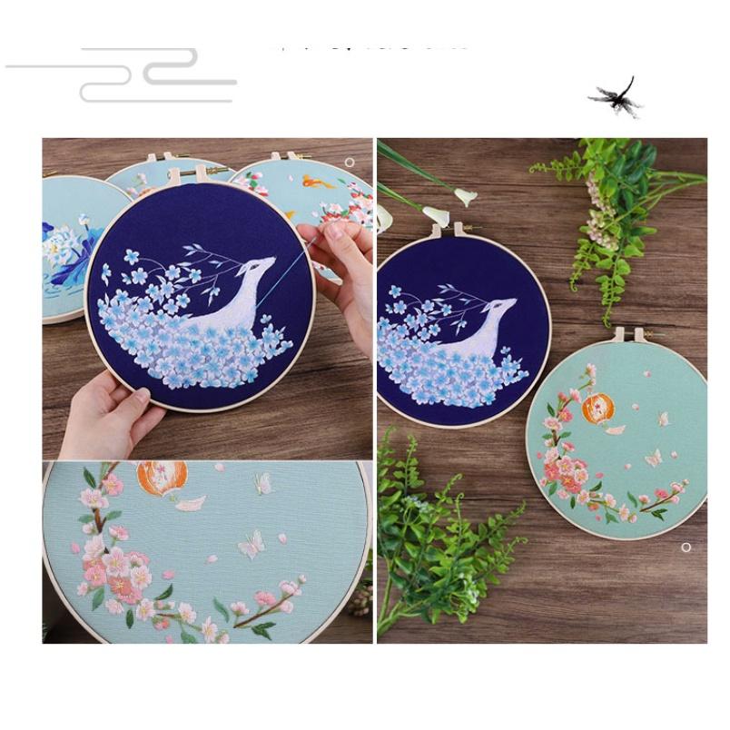 Bộ Tranh Thêu Chữ Thập Tự Làm Họa Tiết Hoa 3d- gói nguyên liệu tập thêu DIY- BÁCH HÓA NA NA Handmade