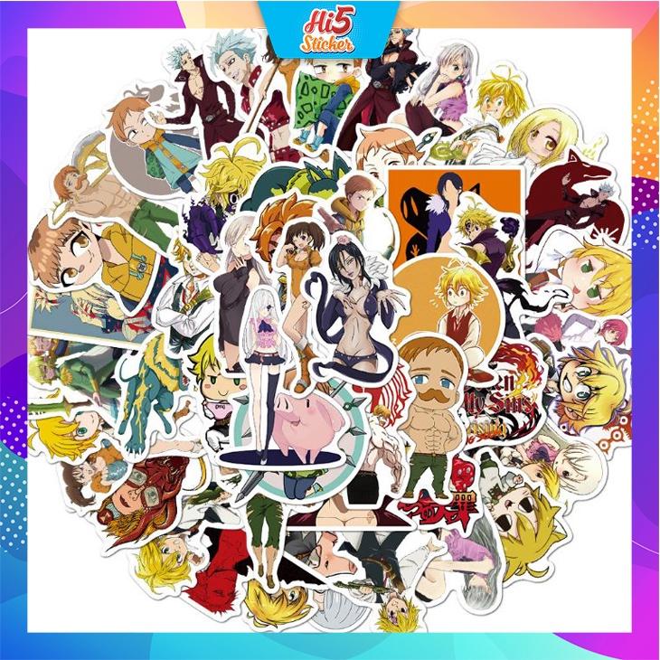 Sticker Hình Dán Trang Trí Anime Bảy Tỗi Lỗi Chết Người SevenDeadlySins ms#225