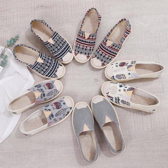 Giày vải slip on nhiều mẫu