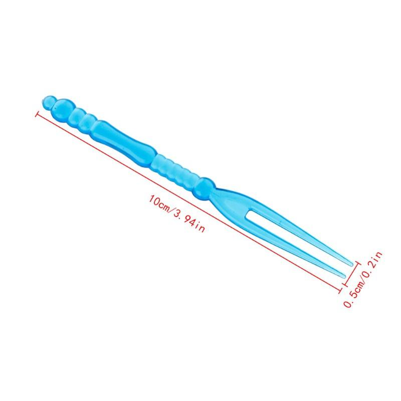 Set 10 Nĩa Ăn Trái Cây Nhựa Nhựa Trong- Tiện Dụng