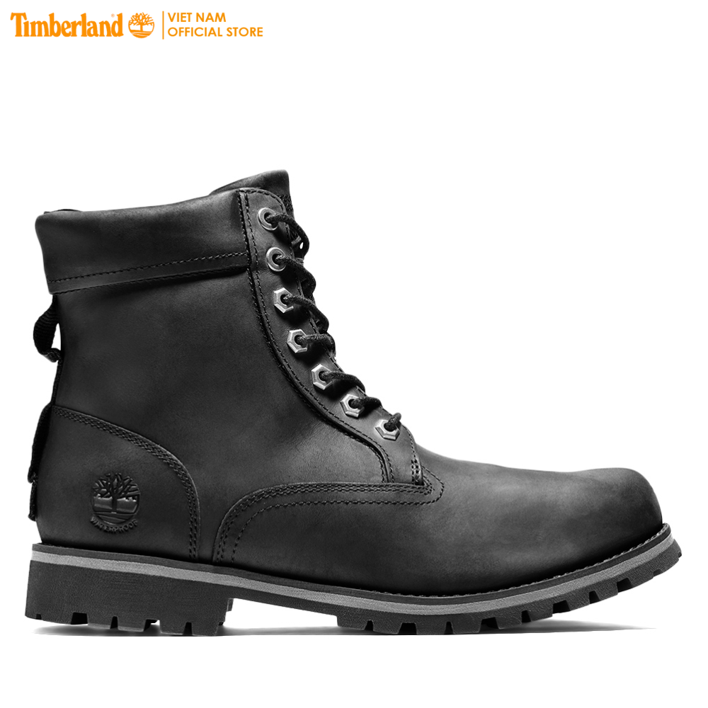 Timberland Giày Cổ Cao Nam Rugged Waterproof II 6 Inch Boot Black Full Grain TB0A2KTV04