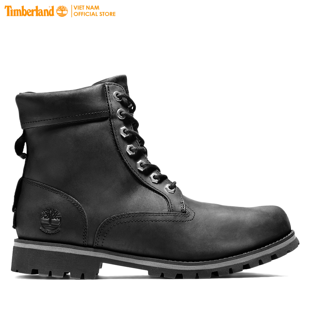 [Original] Timberland Giày Cổ Cao Nam Rugged Waterproof II 6 Inch Boot Black Full Grain TB0A2KTV04