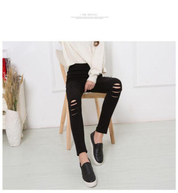 Legging rách gối bigsize