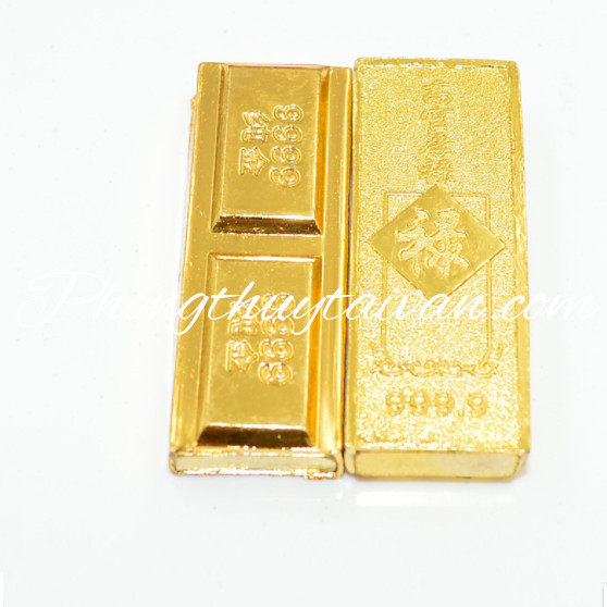 Thỏi vàng 5 thanh/hộp 2.2cm chiêu lộc