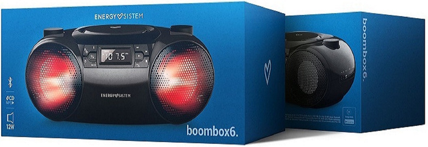 ĐÀI ĐĨA CD , USB ,RADIO , BLUETOOTH ENERGY SYSTEM BOOMBOX 6 âm thanh lớn , hàng châu âu