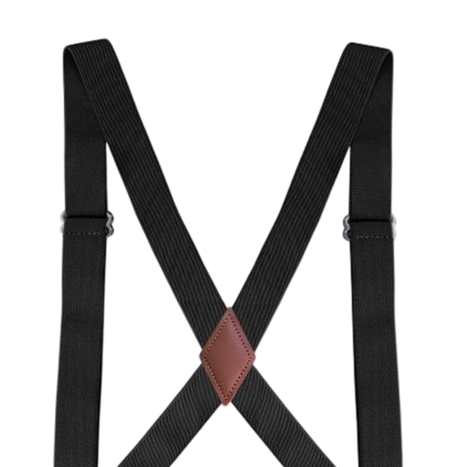 Mens Womens Suspender X Shaped Elastic Straps Hook Suspenders Adjustable
