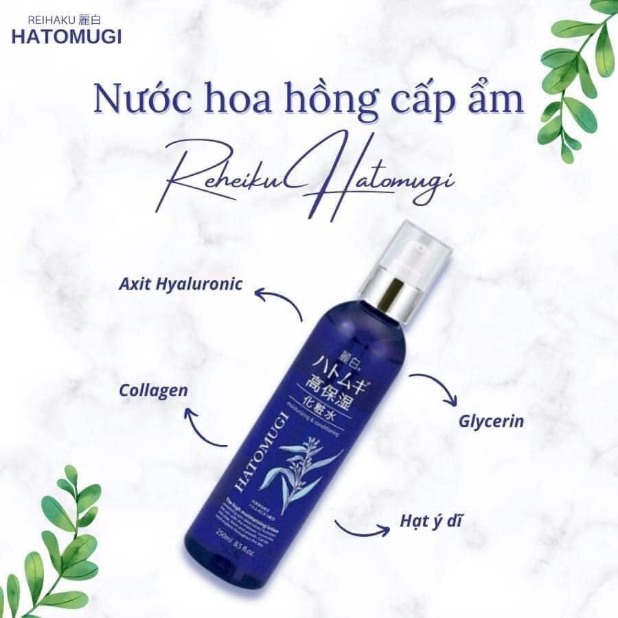 [REIHAKU HATOMUGI] Nước Hoa Hồng Ý Dĩ Dưỡng Ẩm Chuyên Sâu, Làm Trắng Và Săn Chắc Làn Da High Moisturizing Lotion (250ml)