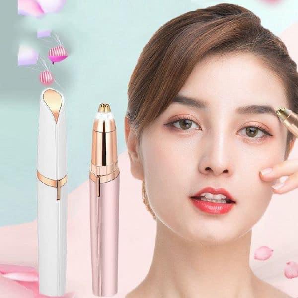 Bút wax tỉa lông mày, lông tơ mặt, ria mép Flawless Brows. Chỉ cần lắp pin, bật máy và đưa vào những vùng như lông mày, tóc mai hay lông tơ mặt đều có thể tỉa được lun.