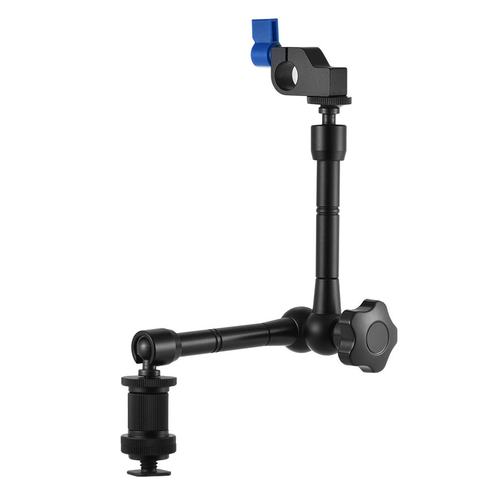 Giá kẹp máy ảnh thanh 15mm có Màn hình LED Đèn flash Microphone