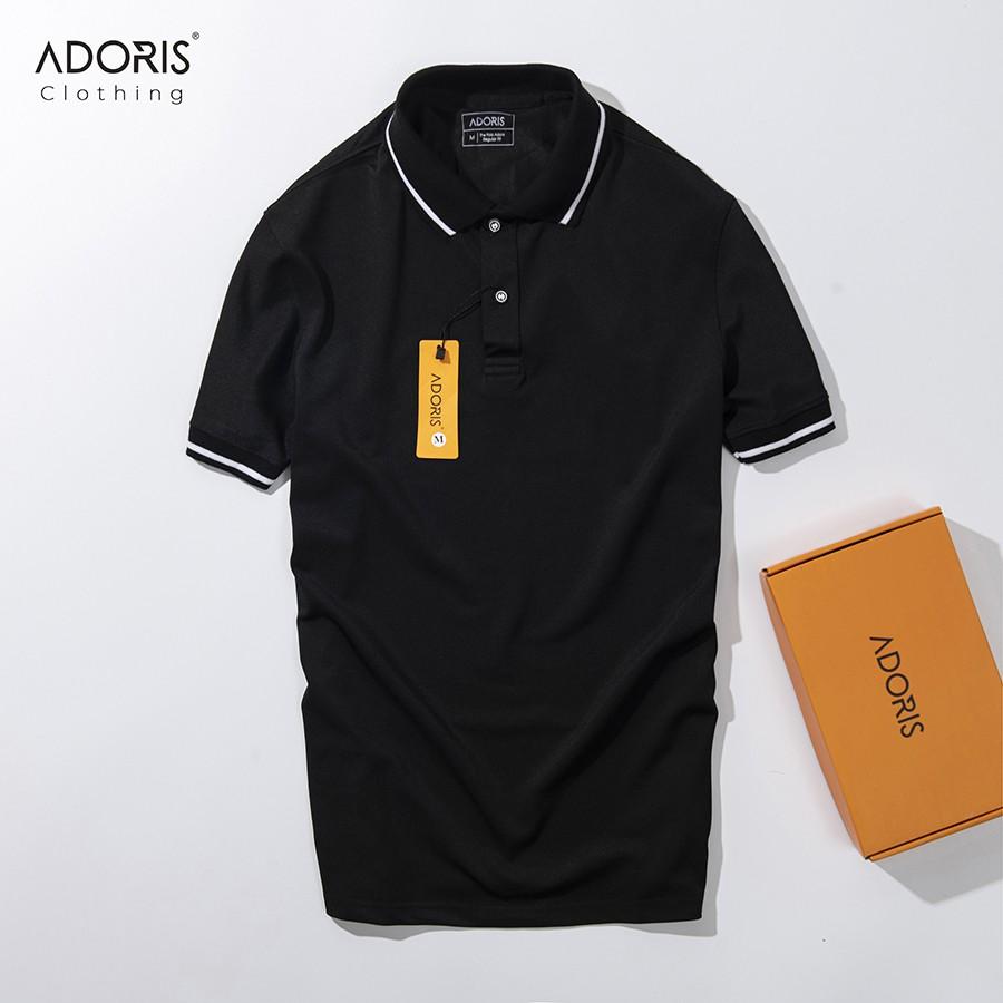 Áo thun nam có cổ tay ngắn, áo POLO nam cổ phối màu đẹp, PREMIUM POLO vải cá sấu Cotton, áo phông nam có cổ ADORIS PL23