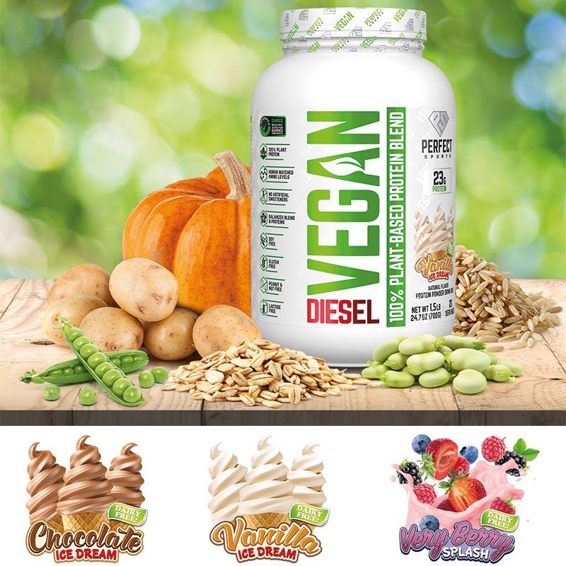 Sữa Dinh Dưỡng Diesel Vegan Protein Cung Cấp Protein Từ Thực Vật Giúp Tăng Cơ 700 Gram (20 Lần Dùng)