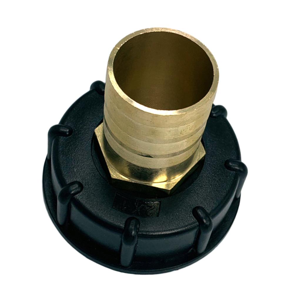 2Pcs IBC 1000L Water Tank Fitting Connector 1" Brass Hose Pipe Adapter