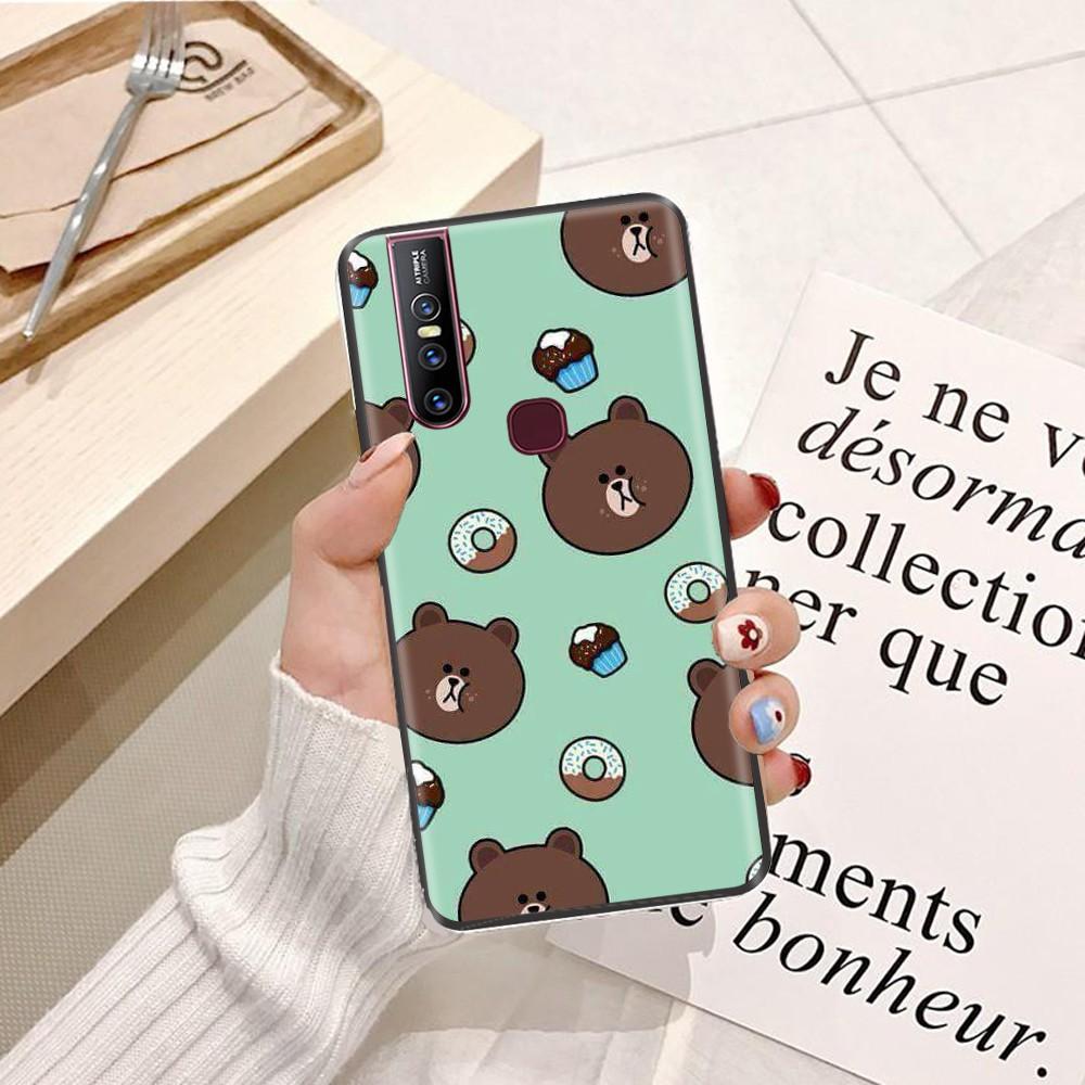 Ốp lưng điện thoại ViVo Y15 Viền dẻo TPU hình Gấu Nâu Cute