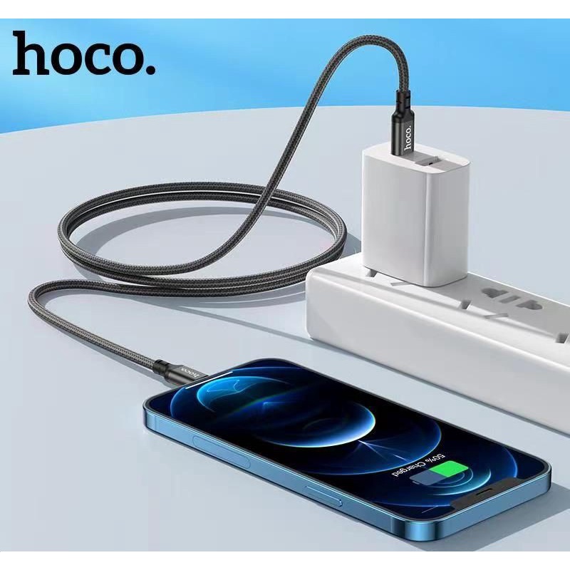 Hình ảnh Dây Sạc nhanh cho Iphone PD 20W Type C to IP Hoco X14 dây dù chống đứt chống rối siêu bền, truyền dữ liệu dài 1M/2M/3M - Hàng Chính Hãng