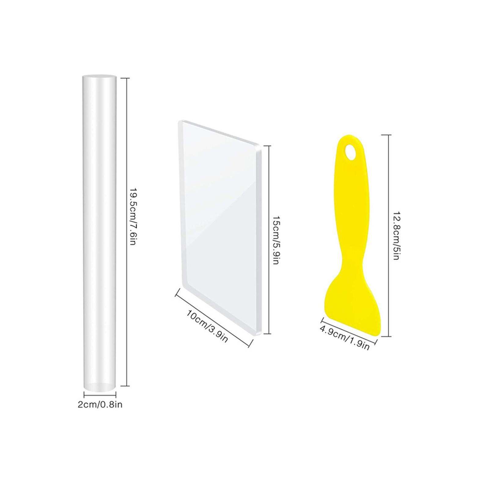 Polymer Clay Cutter Tools Handmade Scraper Acrylic Clay Roller for Sculpting