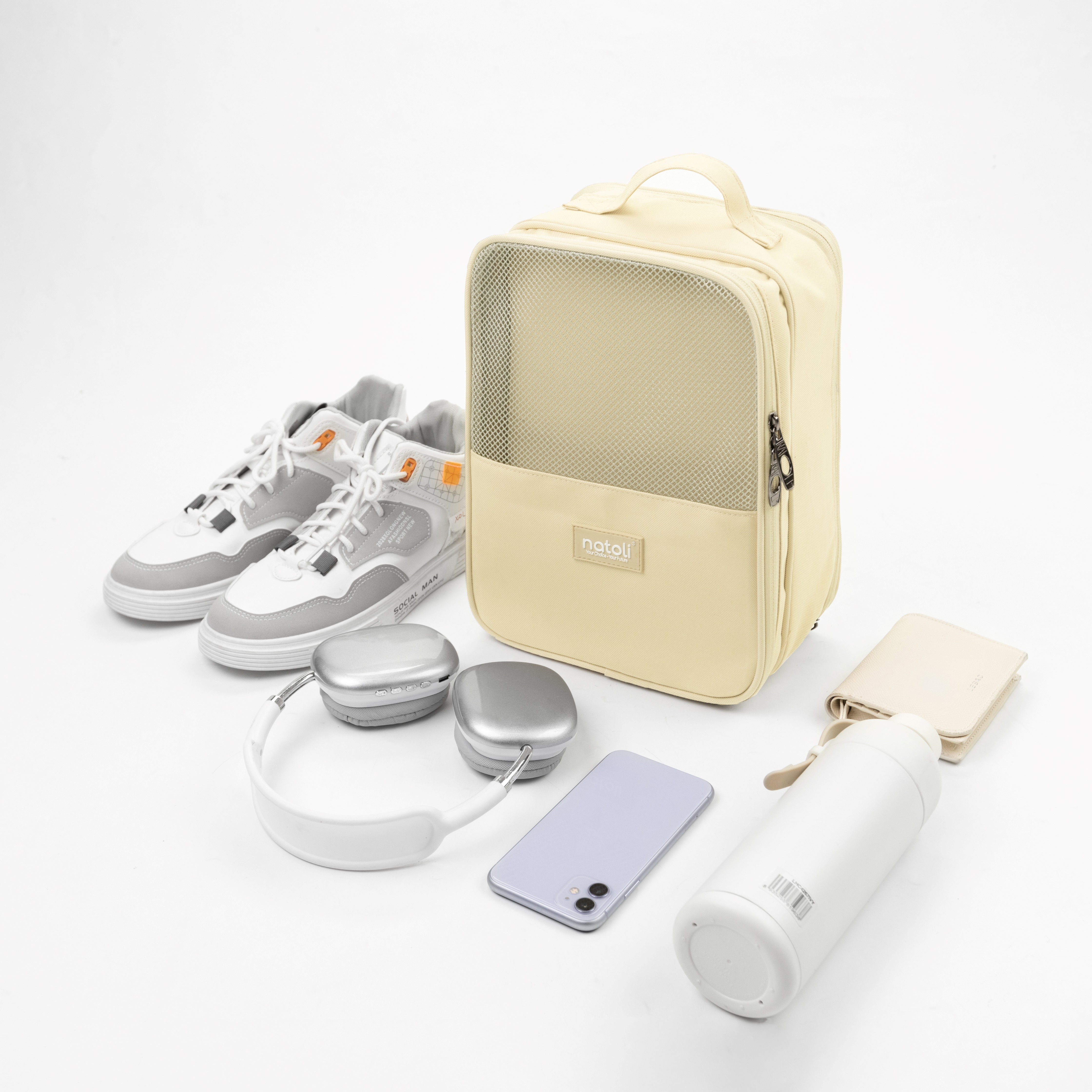 Túi đựng giày dép du lịch NATOLI, nhiều ngăn đựng giày thể thao, đi du lịch tiện lợi BST Elite Shoe Bag T28