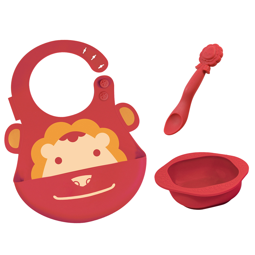 Bộ đồ dùng ăn dặm silicon Baby Marcus & Marcus, cho bé từ 6 tháng