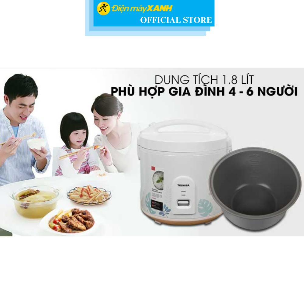 Nồi cơm nắp gài Toshiba 1.8 lít RC-18JH2PV(B) Hàng Chính Hãng