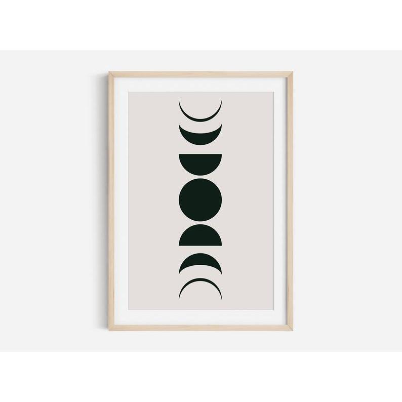 Tranh treo tường | Tranh nghệ thuật trừu tượng - Sun and Moon Printable, Boho Abstract Art, Neutral Prints, Shapes Art