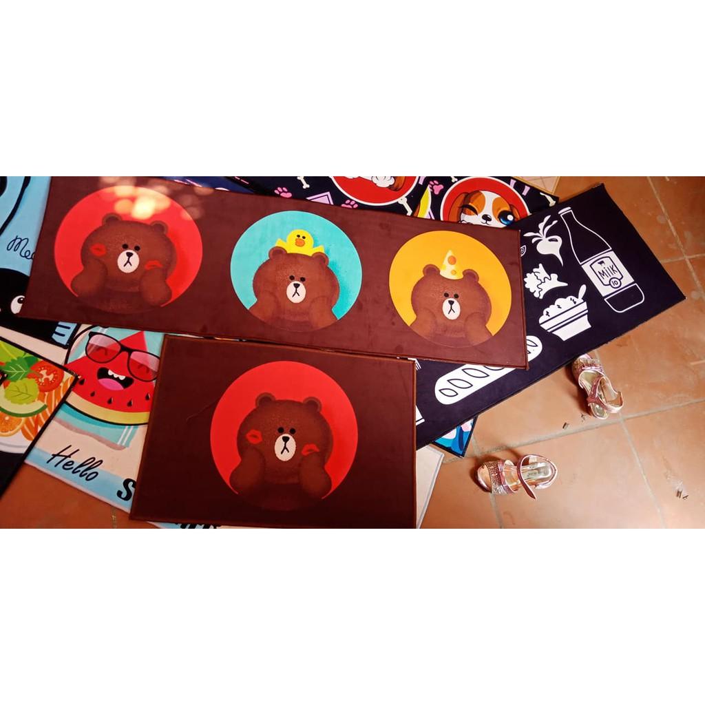 Sét hai Thảm bếp 3d