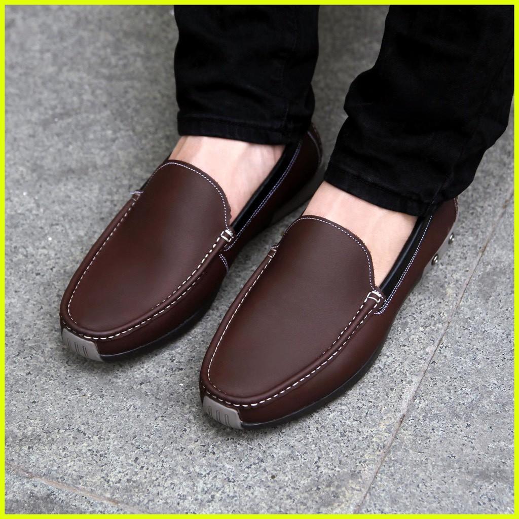 Giày Lười Nam Cao Cấp - Chất Da Bò Nguyên Tấm Mềm Mại - Phong Cách Trẻ Trung Năng Động GL22