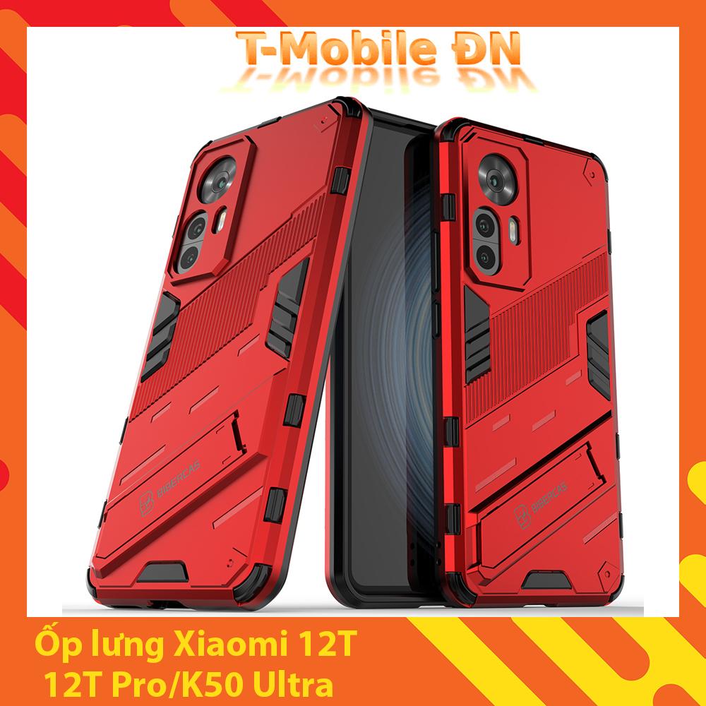 Ốp lưng cho Xiaomi 12T Pro Redmi K50 Ultra chống sốc Iron Man PUNK cao cấp kèm giá đỡ