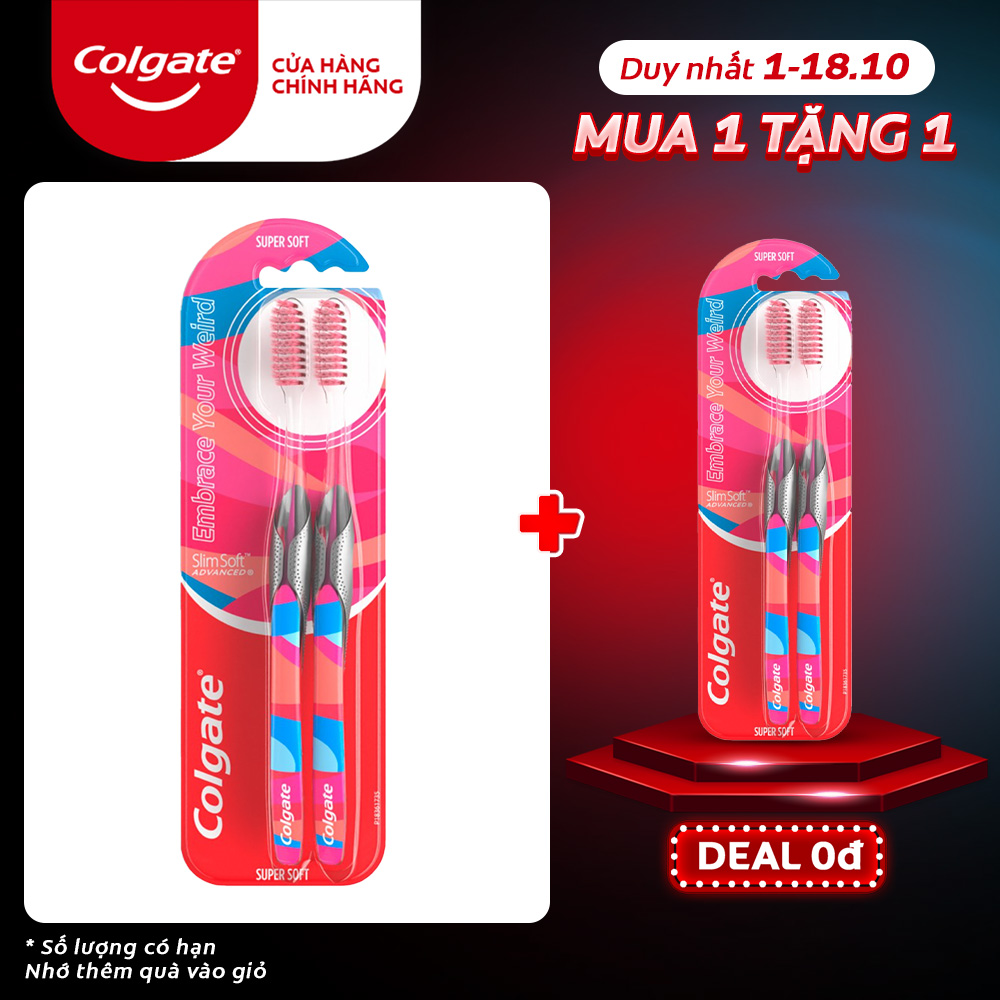 Bộ 2 bàn chải Colgate Slimsoft GenZ 4 cá tính