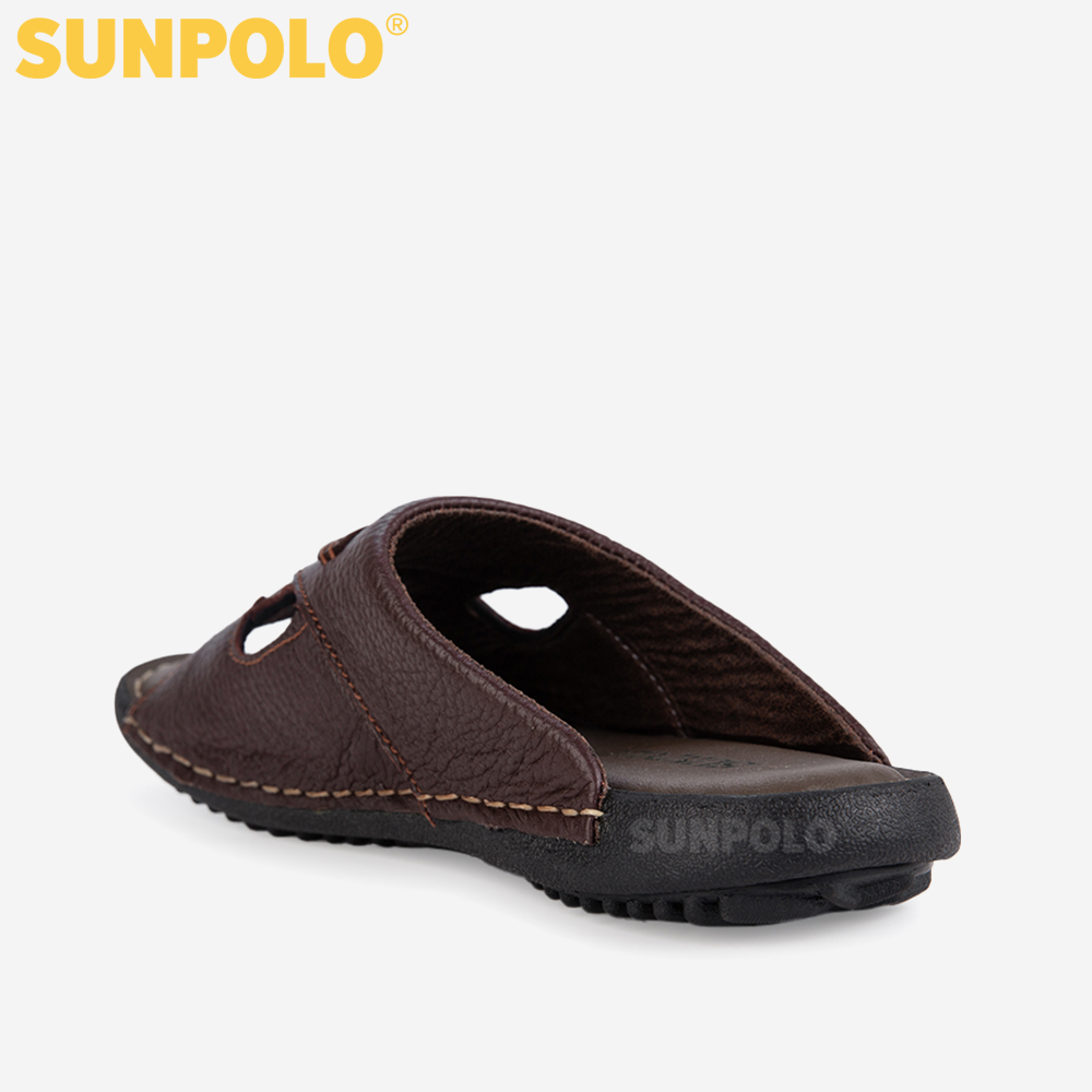 Dép Da Nam, Dép Nam Quai Ngang Da Bò SUNPOLO SQND36