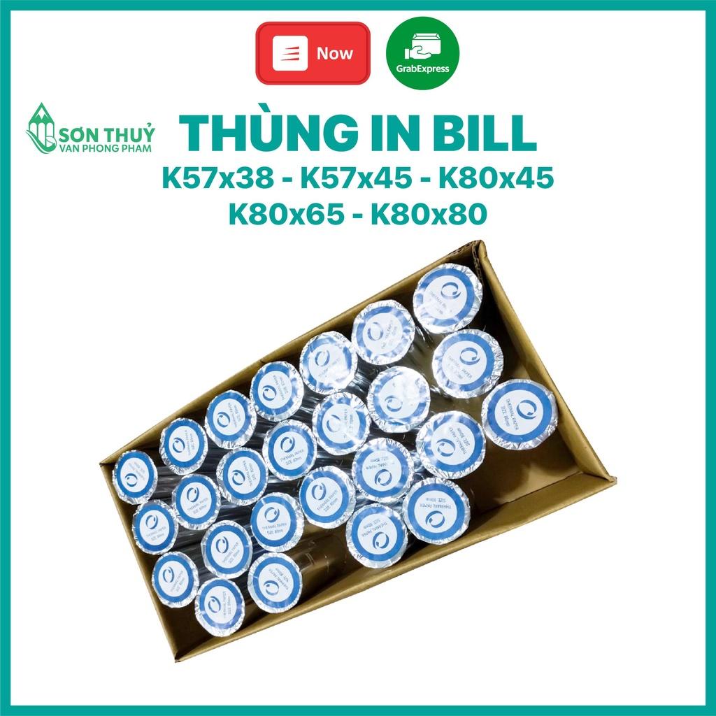 THÙNG 50 CUỘN GIẤY IN BILL K80x65 - GIẤY IN HÓA ĐƠN 80MM / GIẤY IN NHIỆT K80