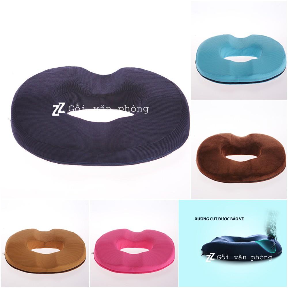 Gối Đệm Lót Ghế ZURI PILLOW GLM-04 Cho Người Bị Bệnh Trĩ, Đau Xương Cụt, Đau Mỏi Mông (Có Vỏ Vải Và Vỏ Nhung)