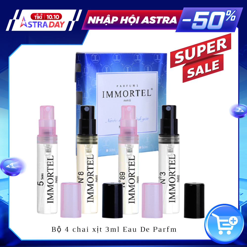 Bộ 4 Chai Nước Hoa Immortel Paris: 5Sens + No8 + No3 + No89 (3ml/Chai) - 1099