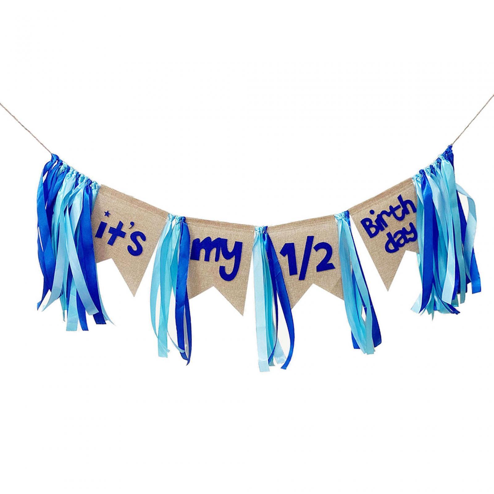 High Chair Banner Photo Prop 6 Months Banner for Party Baby Shower Birthday Girl Baby