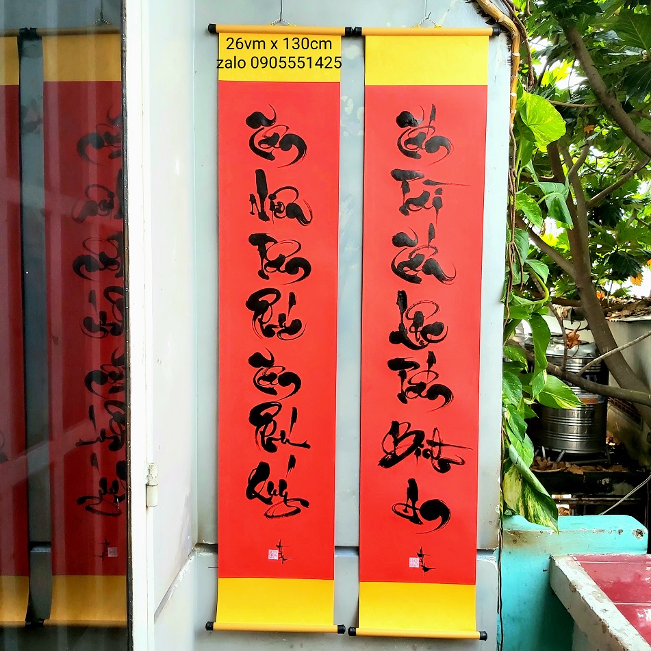 CÂU ĐỐI TẾT, câu đối thư pháp, tranh trang trí tết