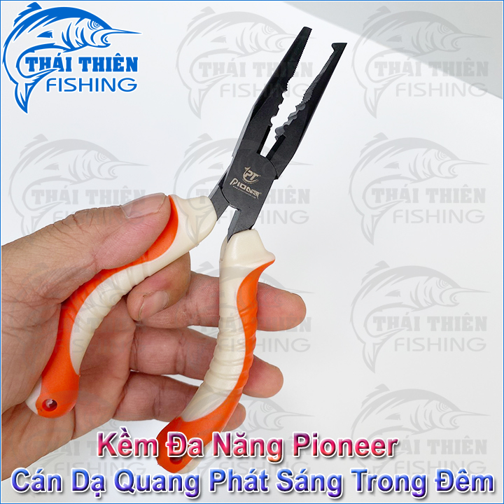 Kềm Cá Đa Năng Pioneer 6inch Cán Dạ Quang Chuyên Dùng Kẹp, Gắp Gỡ Cá, Tháo Móc Lưỡi Mồi Giả