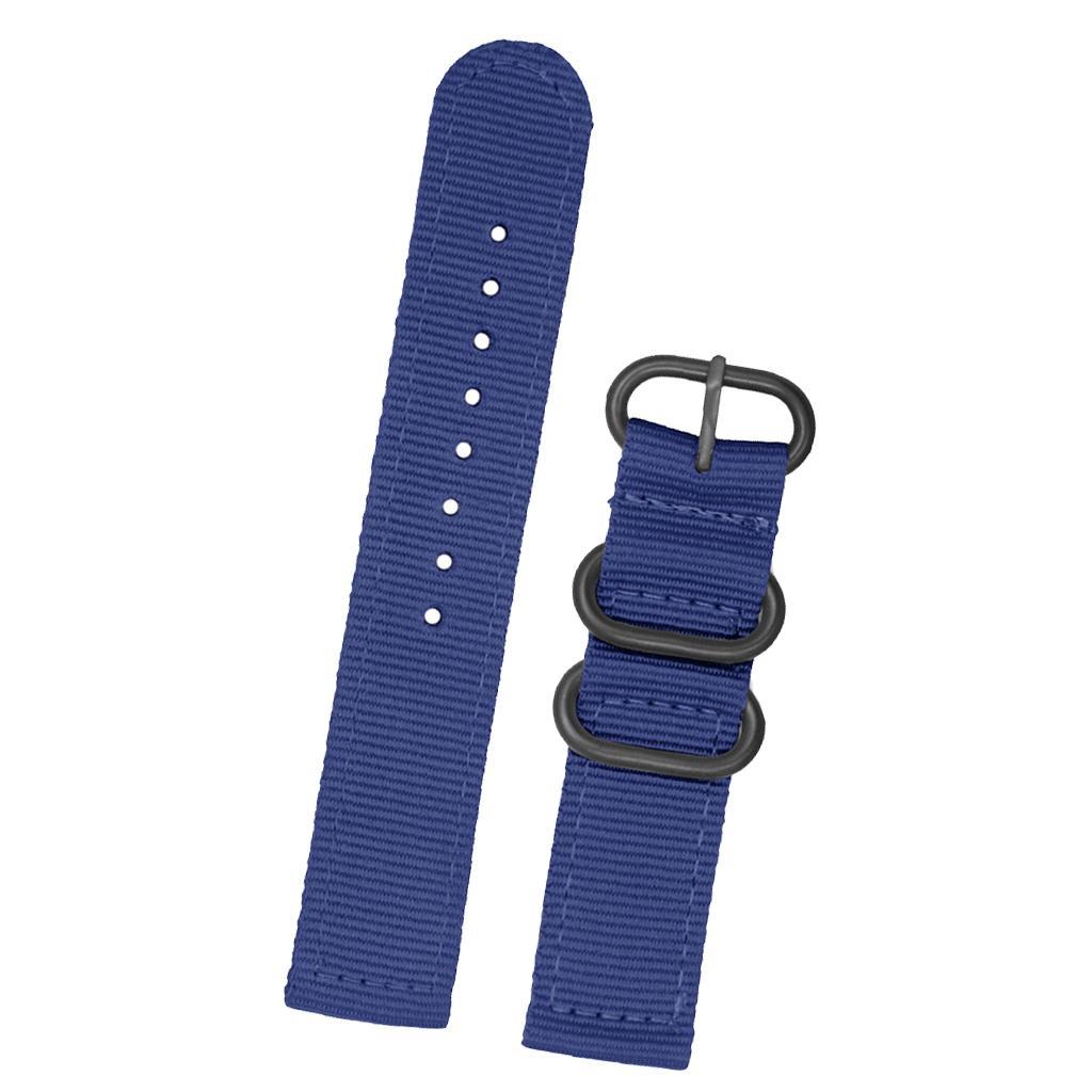 Nylon Watch Band Strap with Stainless Steel Buckle 24mm
