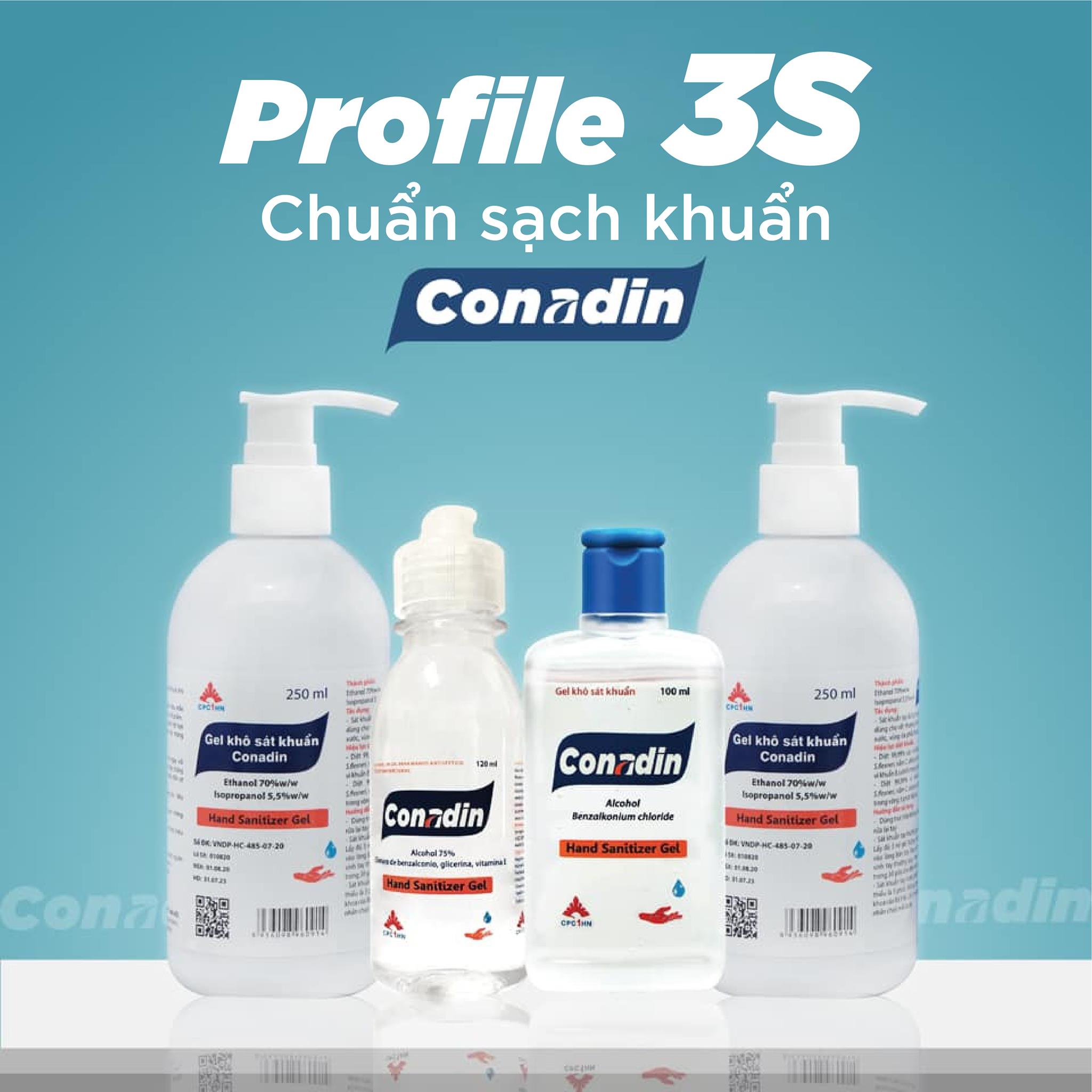 Gel Rửa Tay Khô Conadin (Hộp 10 chai 100ml)